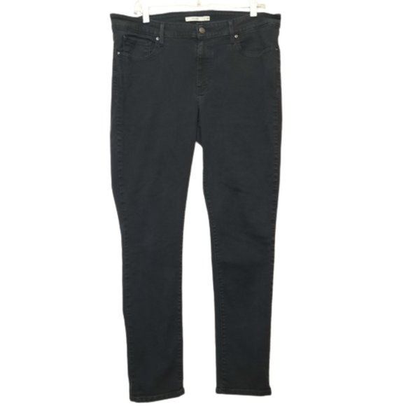 Levi's Denim - LEVI'S 711 33/16 SKINNY JEANS MID RISE BLACK WASH STRETCH DENIM PANTS